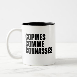 Woman Copies As Bitches Two-Tone Coffee Mug