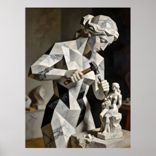Woman, Create Thyself – Self Constructed Portrait Poster