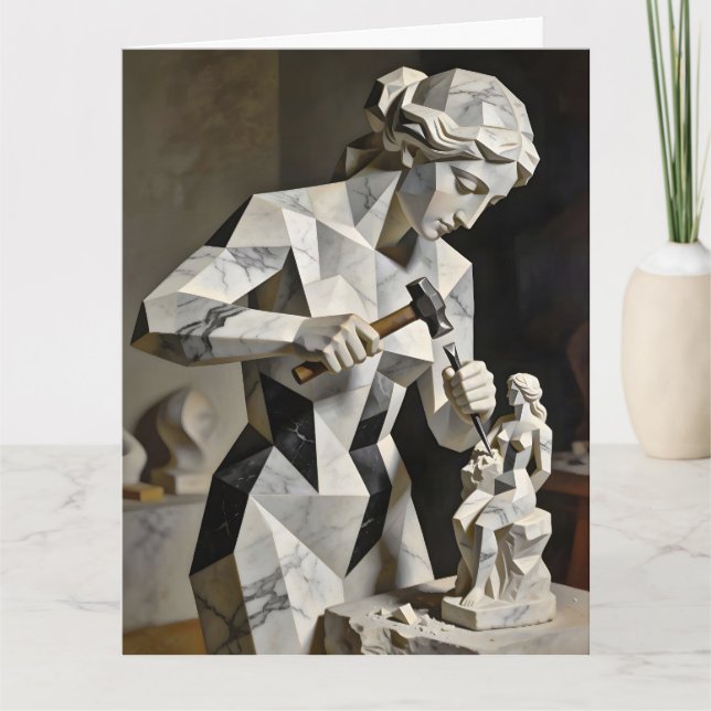 Woman, Create Thyself – Self Constructed Portrait Thank You Card (Front)