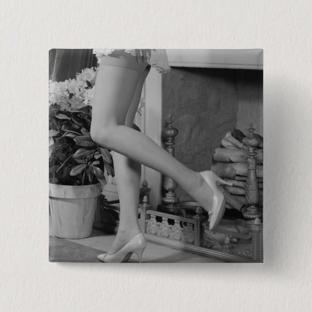 Woman Dancing 2 Inch Square Button (Front)