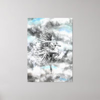 Woman Dancing in the Clouds - Feeling - Painting