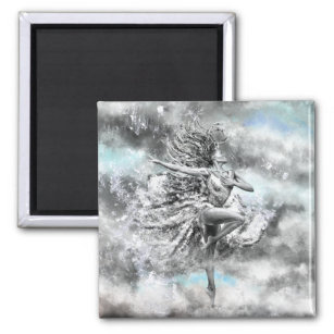 Woman Dancing in the Clouds Magnet