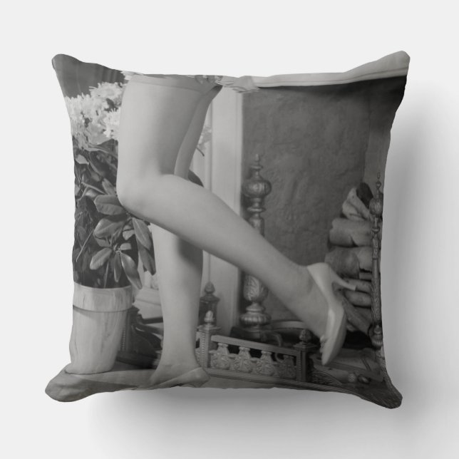 Woman Dancing Throw Pillow (Front)