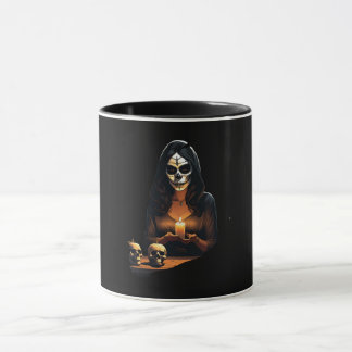 Woman decorated with skull masks Halloween Mug