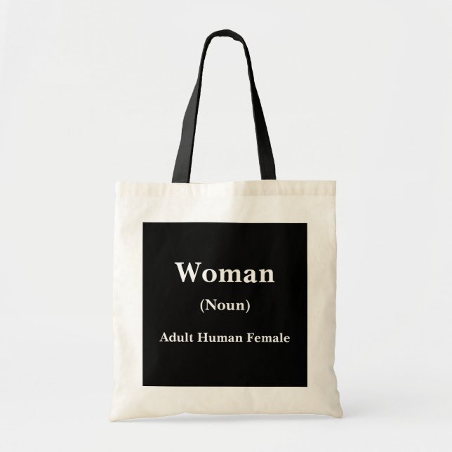 Woman dictionary definition tote bag (Front)