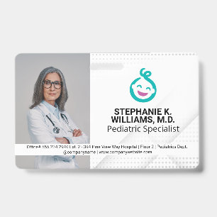 Woman Doctor   Pediatrics Baby Logo Badge