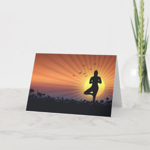 Woman doing yoga Invitation