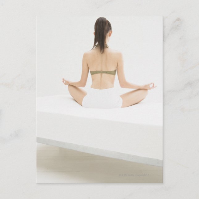 Woman doing yoga postcard (Front)