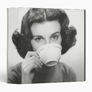 Woman Drinking Binder