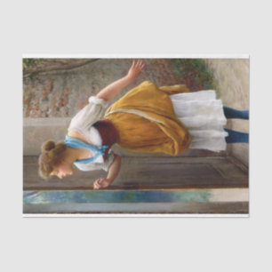 Woman Eavesdropping (by Eugene de Blaas) Tissue Paper