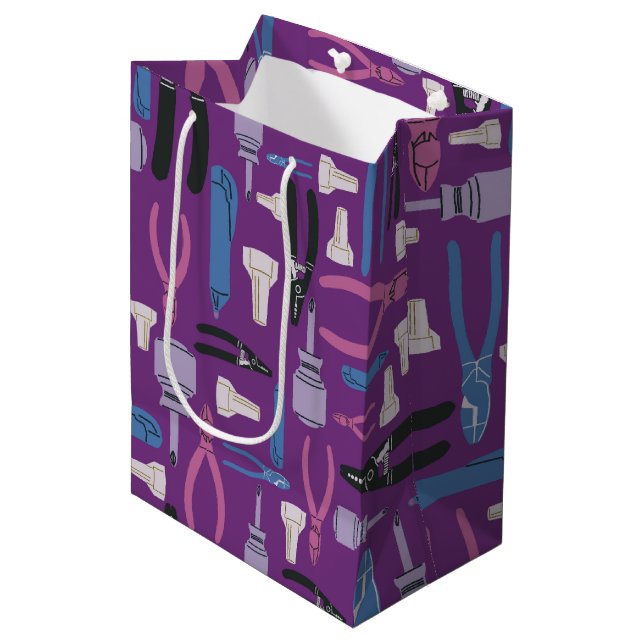Woman Electrician Medium Gift Bag (Front Angled)