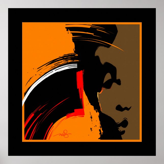 Woman Emerging Abstract Art Poster (Front)