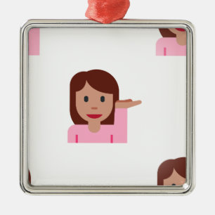 woman emoji metal ornament