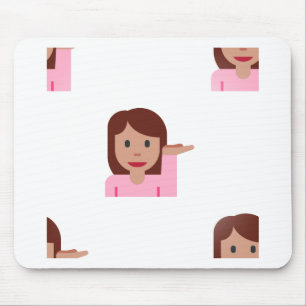 woman emoji mouse pad