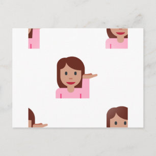 woman emoji postcard