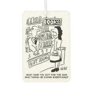 Woman enquires at a Bookshop Air Freshener