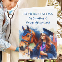 Woman Equine Veterinarian Graduation
