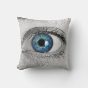 Woman eye throw pillow