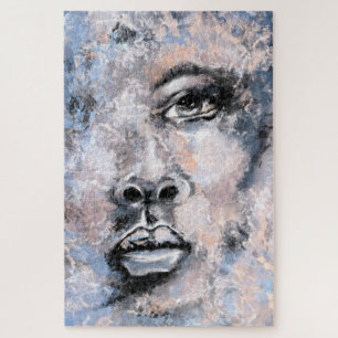 Woman Face - Abstract Art Modern Style Painting Jigsaw Puzzle