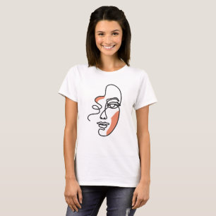 Woman Face Line art T-Shirt