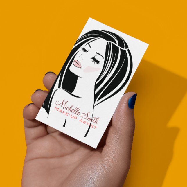 Woman face Makeup artist business card (Creator Uploaded)