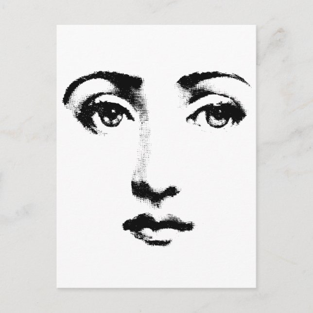 Woman face postcard (Front)