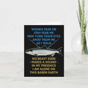 Woman Fear Me Fish Fear Me Men Turn Their Eyes Awa Card