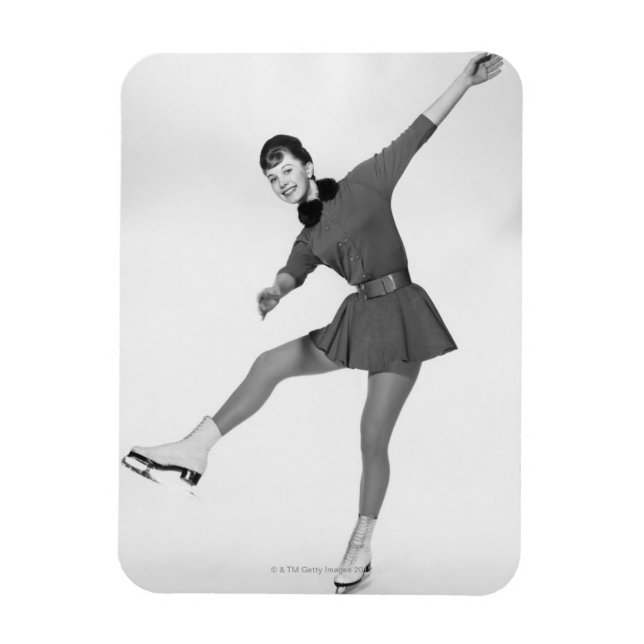 Woman Figure Skating Magnet (Vertical)