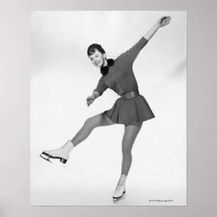 Woman Figure Skating Poster