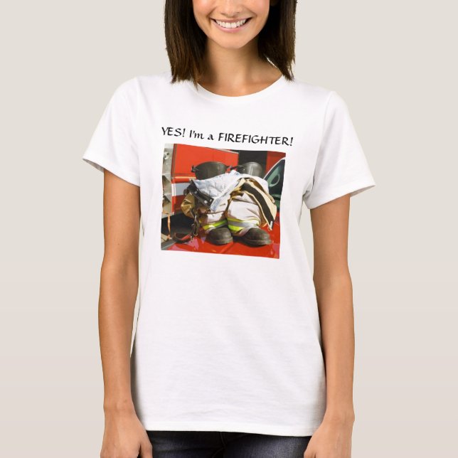 Woman Firefighter T-Shirt (Front)
