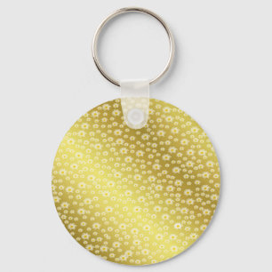 woman, floral + pattern, summer + blossoms, yellow keychain