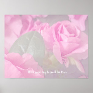 Woman Floral Roses Birthday Design Poster