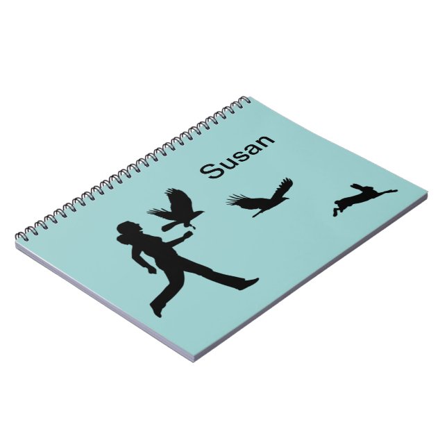 Woman Flying Harris Hawks Notebook (Left Side)