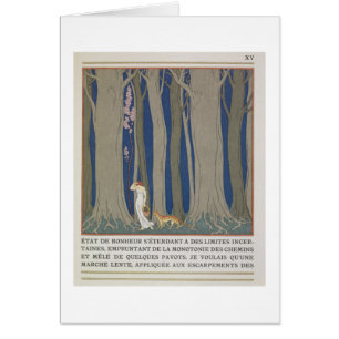Woman followed by a Leopard, illustration from 'Le