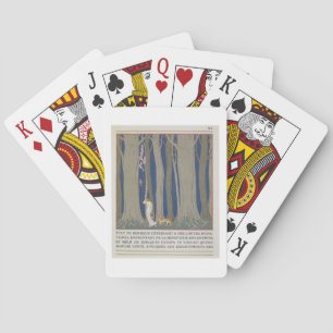 Woman followed by a Leopard, illustration from 'Le Playing Cards