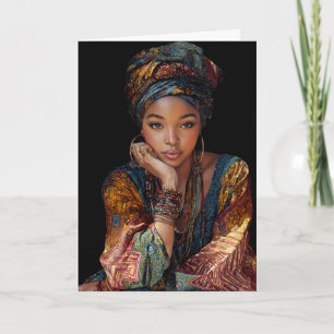 Woman From Central African Republic Card