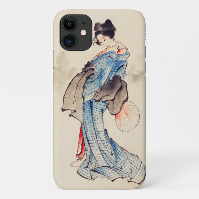 Woman Full-Length Portrait by Katsushika Hokusai Case-Mate iPhone Case (Back)