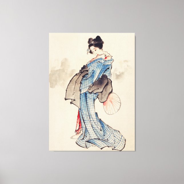 Woman, Full-Length Portrait Canvas Print (Front)