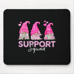 Woman Fun Gnomies Support Squad Breast Cancer Awar Mouse Pad