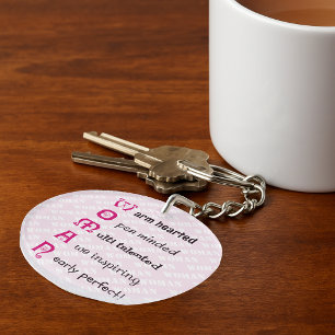 WOMAN fun text positive empowering personalized Keychain