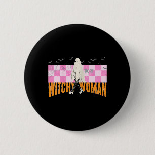 Woman Funny Halloween Costume Spooky Feminist 2 Inch Round Button