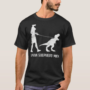 Woman German Shepherd Mom Dinosaur Gsd Owners Funn T-Shirt