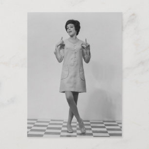 Woman Gesturing Postcard