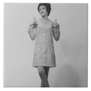 Woman Gesturing Tile