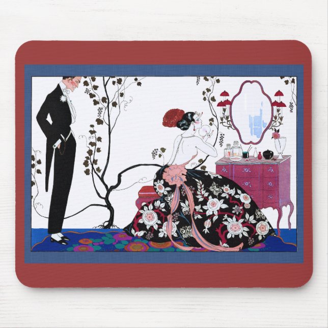 Woman Getting Ready for a Party Mouse Pad (Front)