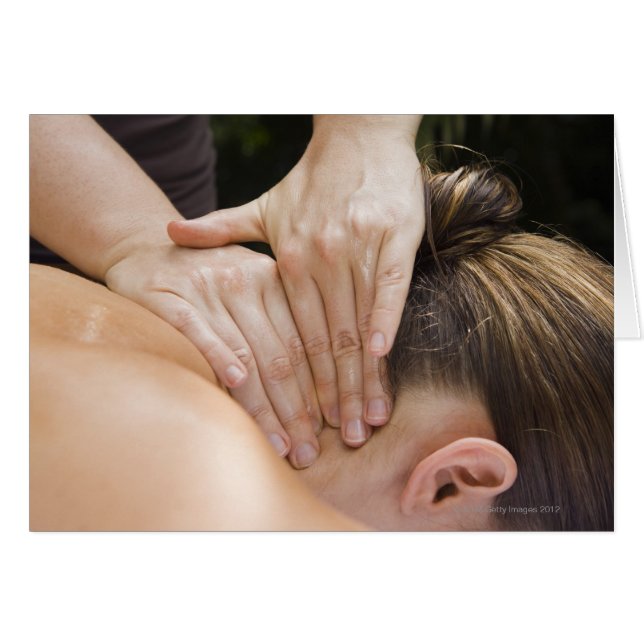 Woman getting spa treatment (Front Horizontal)