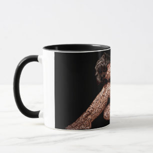 Woman Girl Body Model Abstract Art Sitting Girl Mug