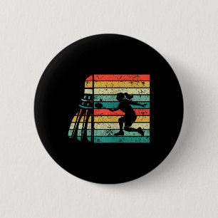 Woman Girls Racket Female Shuttle Athlete Badminto 2 Inch Round Button