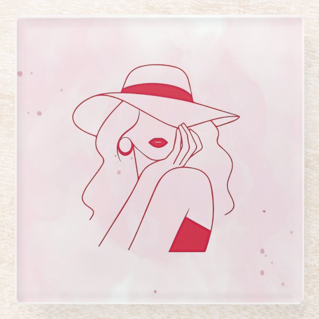 Woman Glass Coaster (Front)