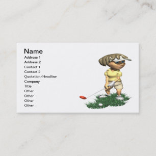 Woman Golfer Business Card